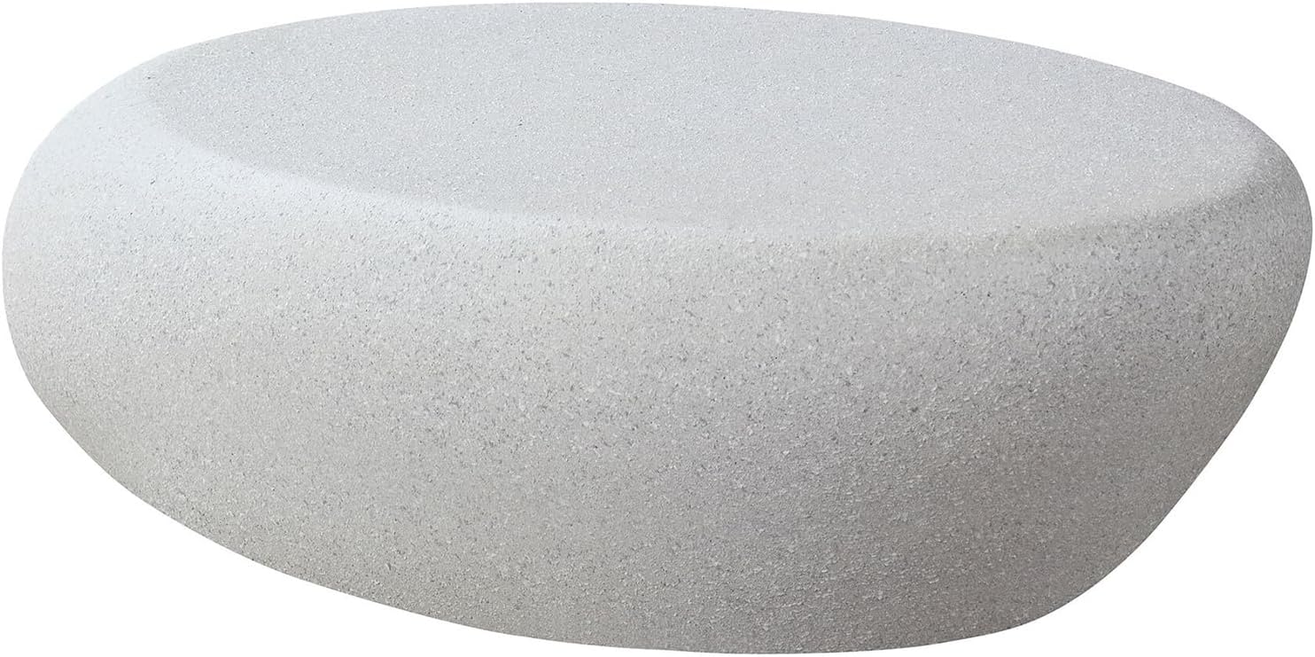 QVK Round Matte Rock Coffee Table 43.3in