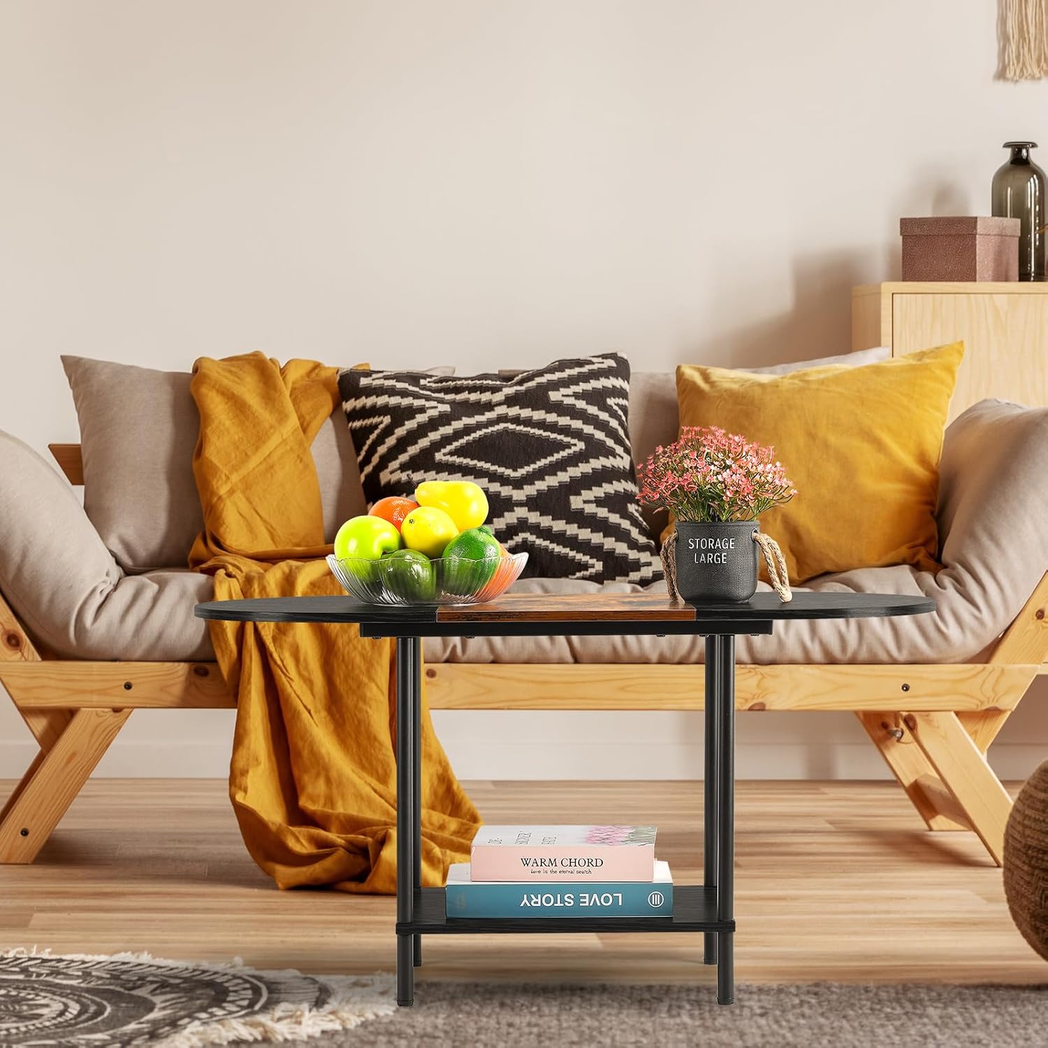 Nandae Modern Coffee Table 90×40×47 cm Black