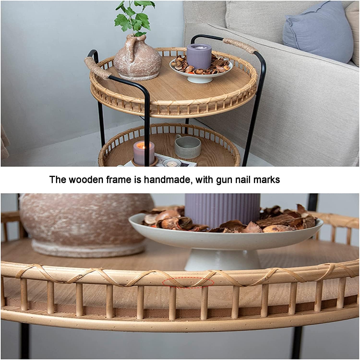 Movable Round Coffee Table