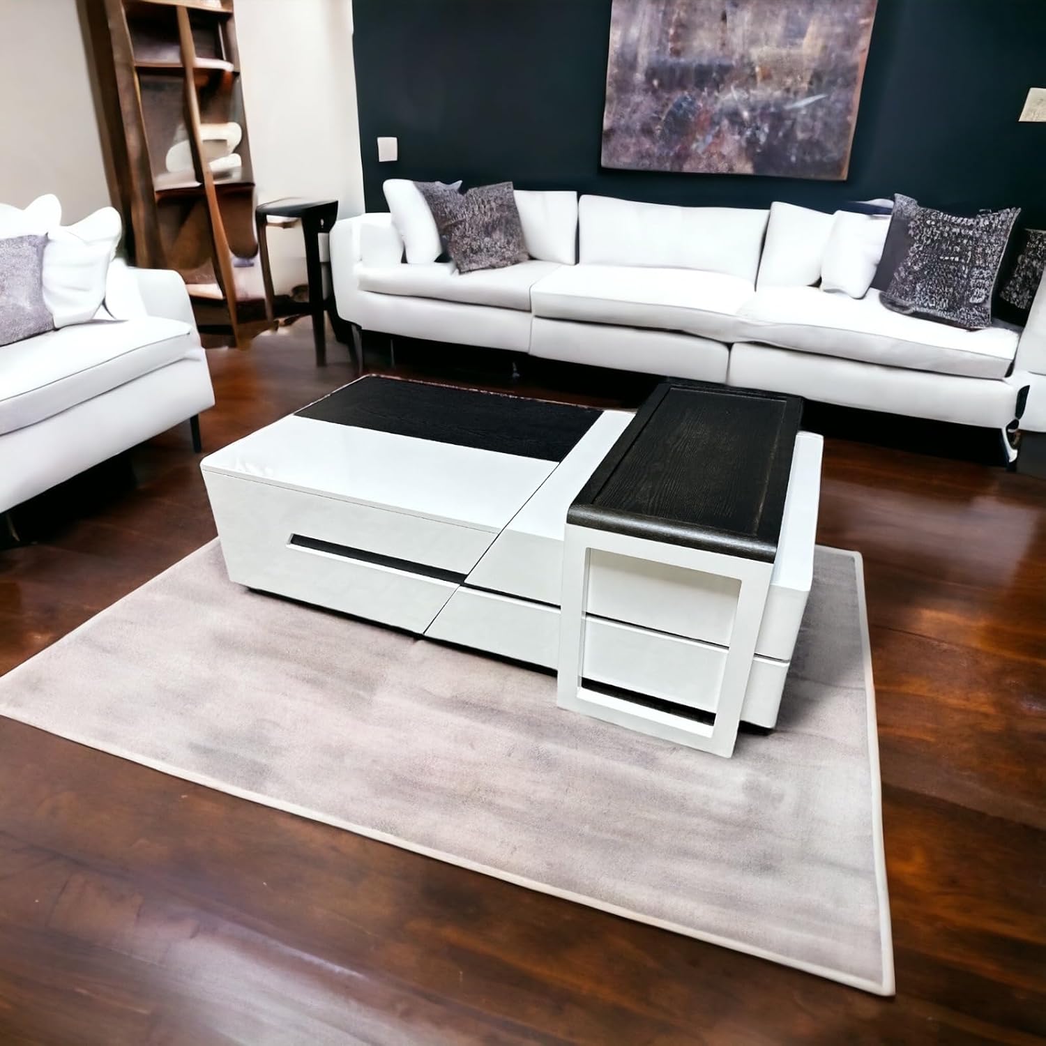 Marco White Coffee Table with Storage 130cm