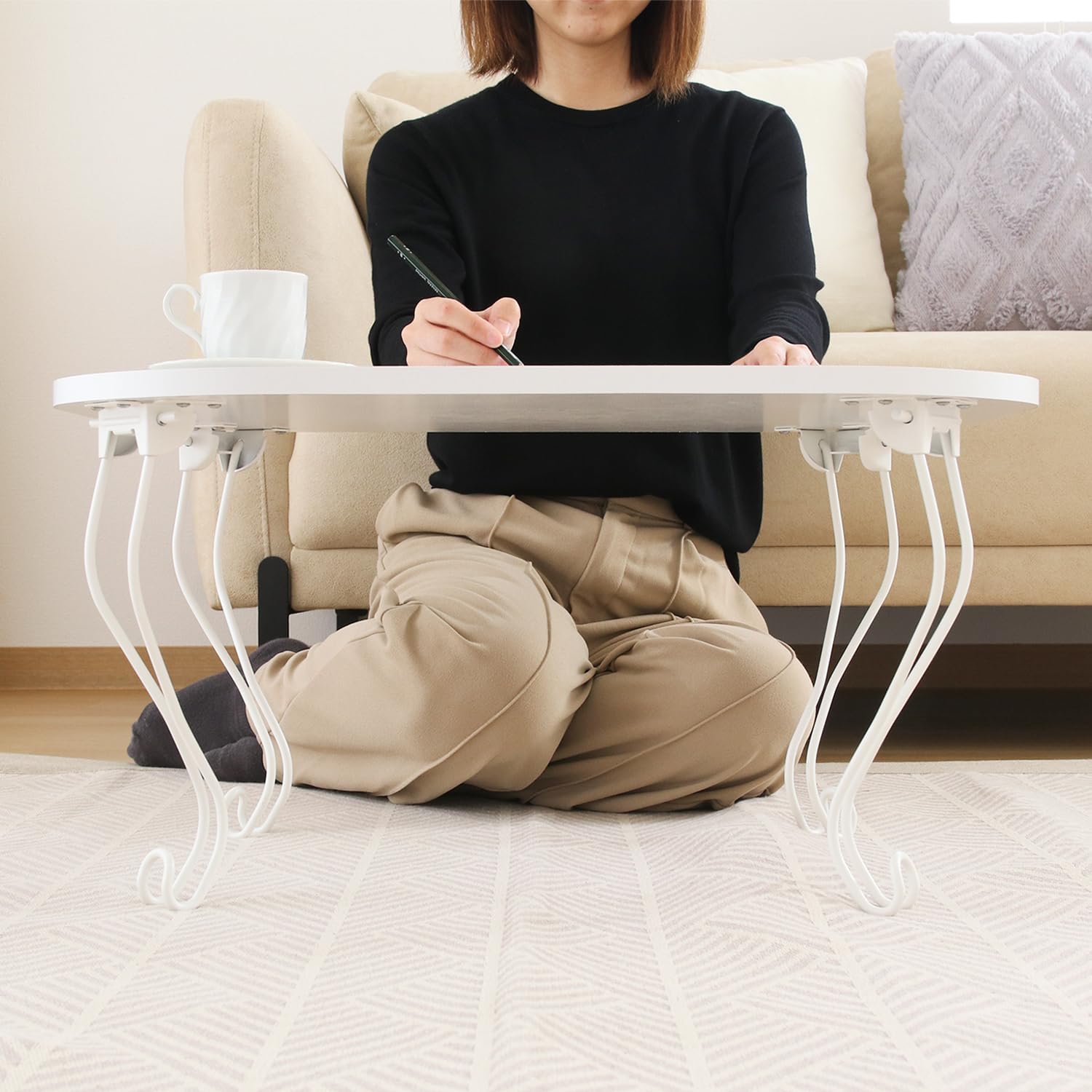 Fuji Boeki 28603 Foldable Mini Table 64.5×40×26.5 cm