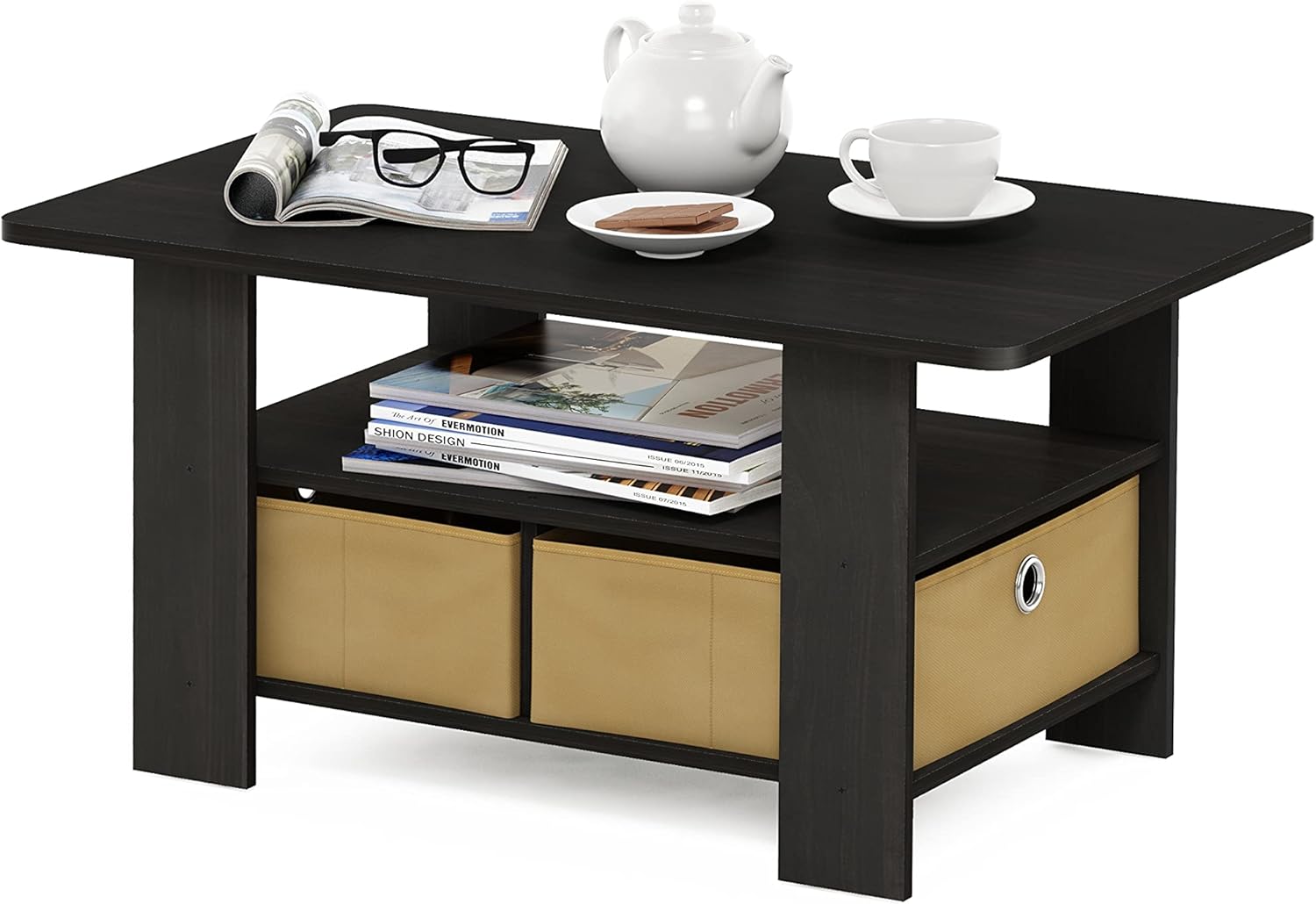 Furinno Andrey Coffee Table Grey/Black