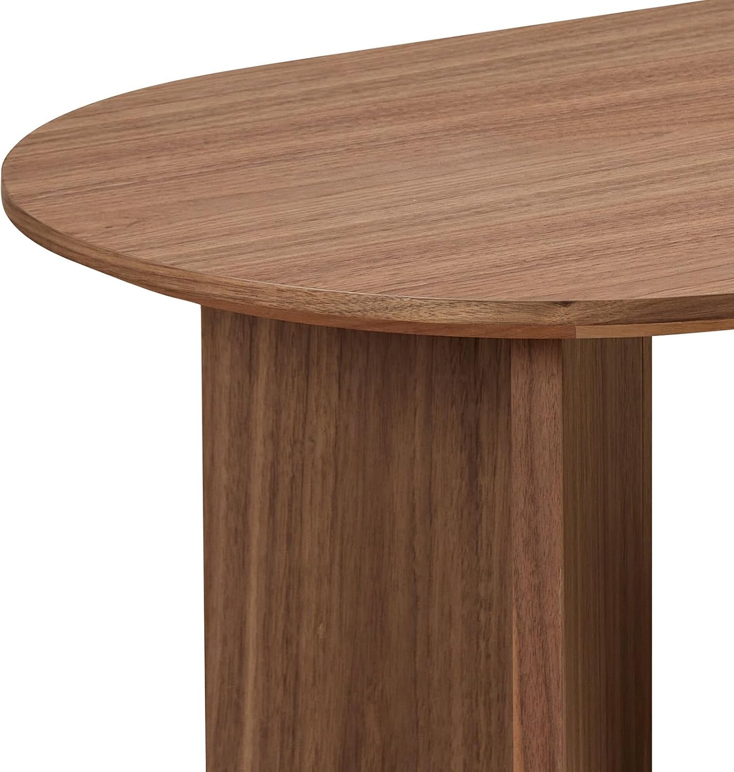 Modern Oval MDF Coffee Table Walnut 100 cm