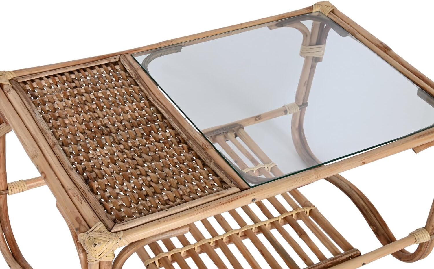 Mesa Centro Ratan Bamboo 76 x 46 x 40 cm Natural