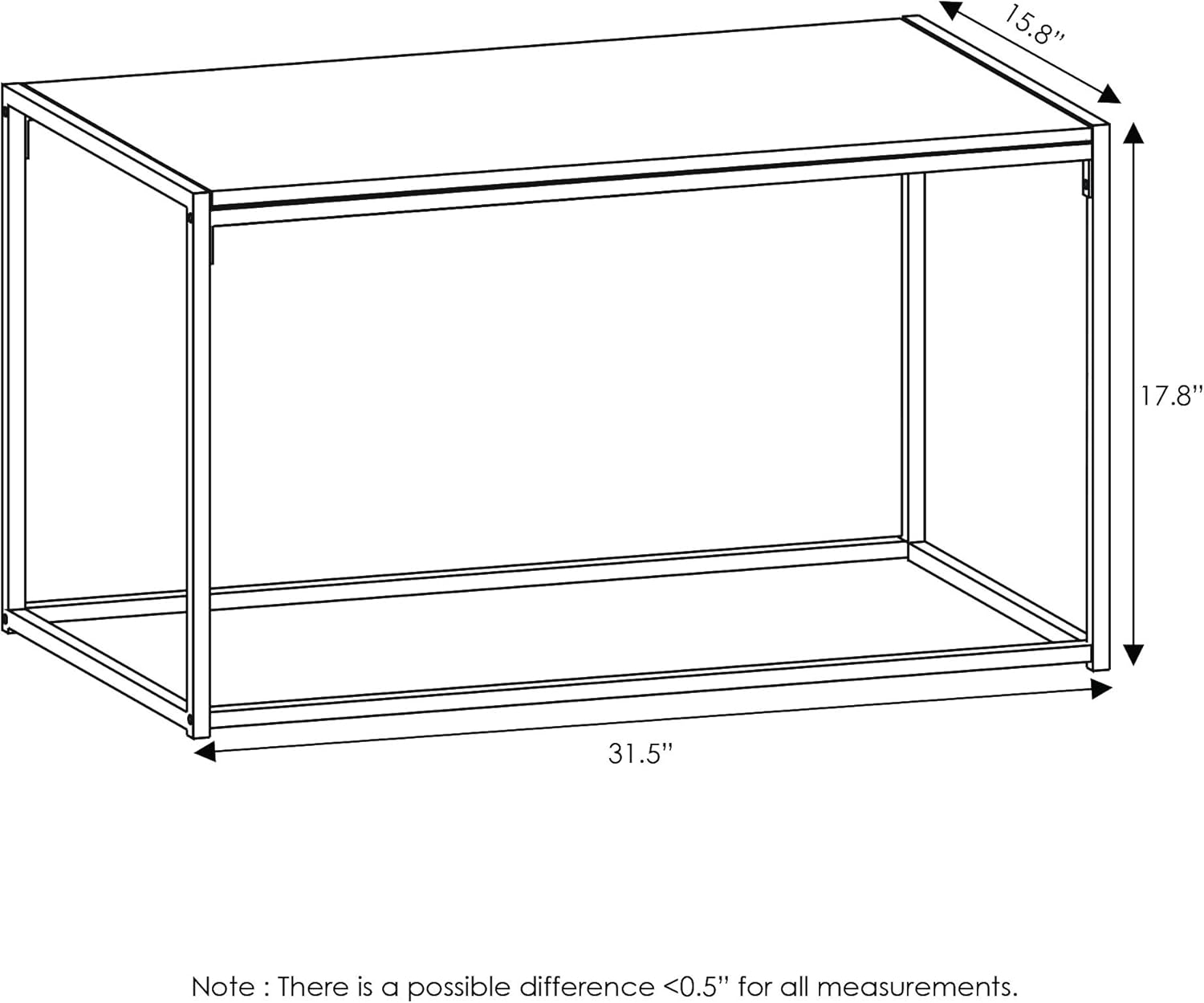 Furinno Camnus Modern Living Coffee Table, Columbia Walnut