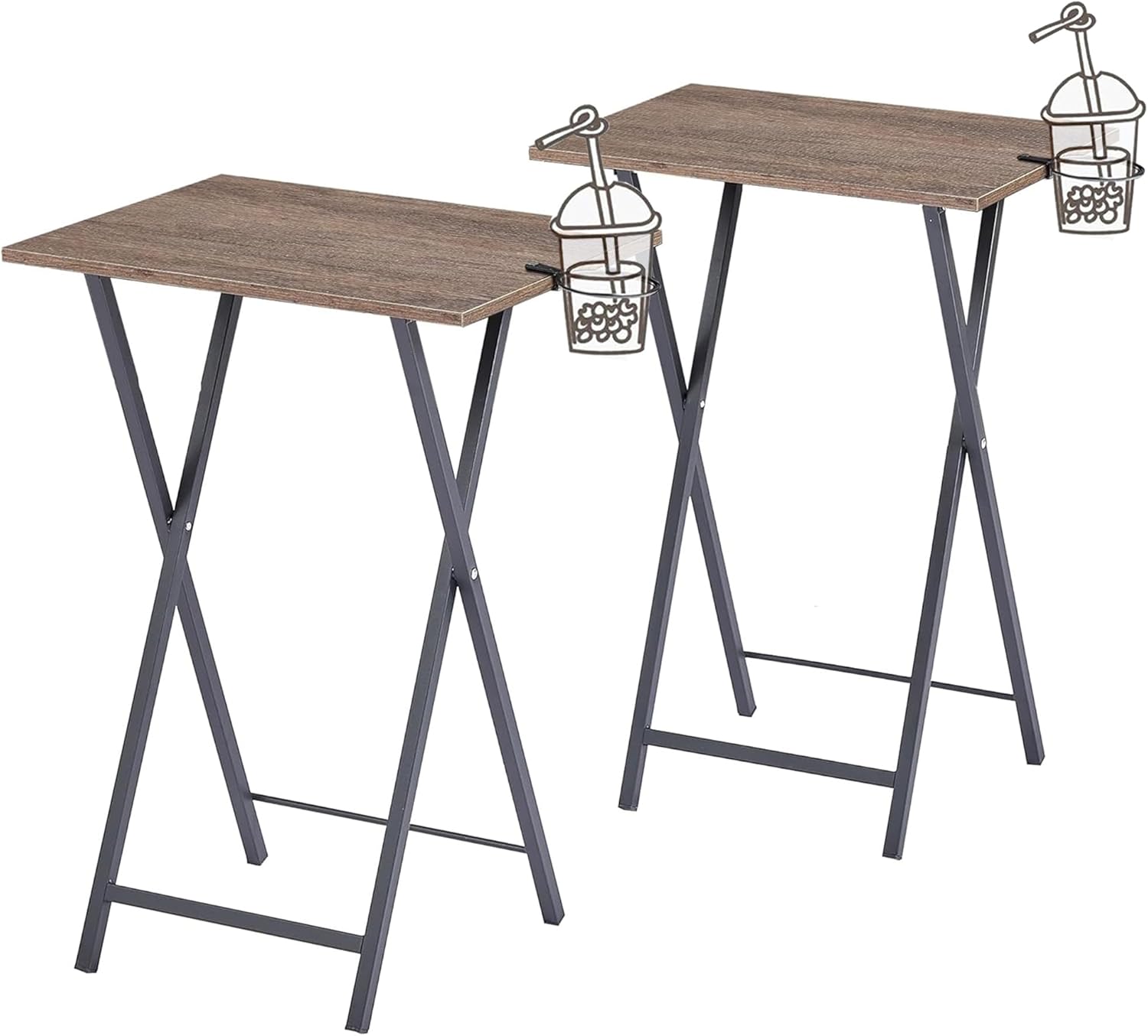 VECELO TV Tray Set of 2 48×38×75 cm