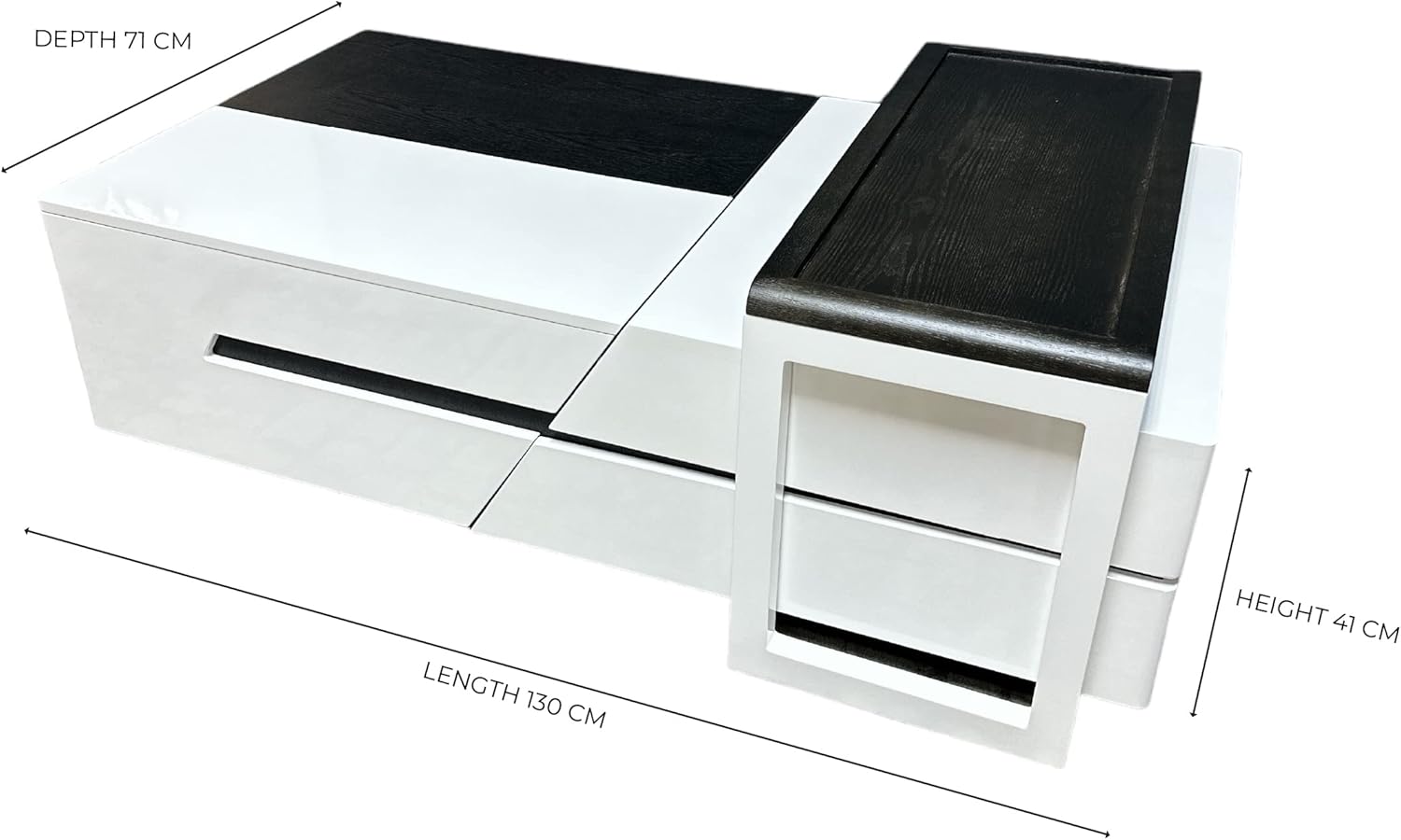 Marco White Coffee Table with Storage 130cm