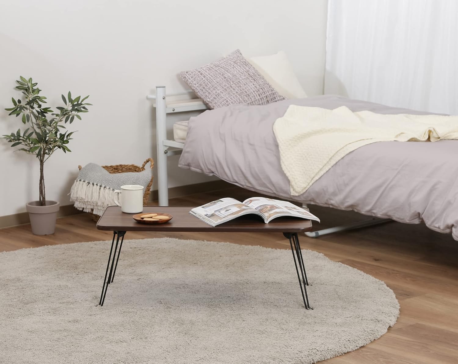 Fuji Boeki 28603 Foldable Mini Table 64.5×40×26.5 cm