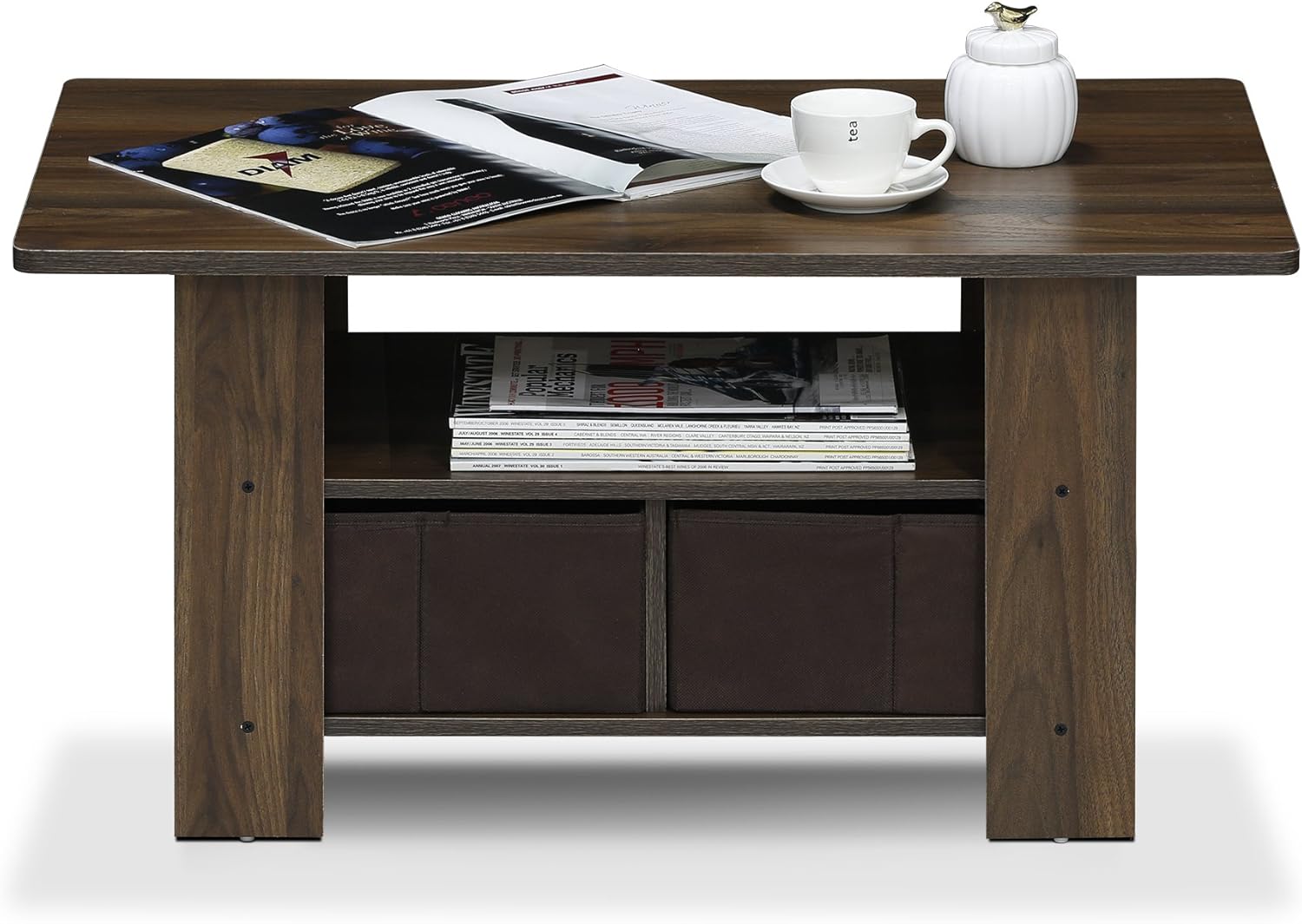 Furinno Andrey Coffee Table, White/Black