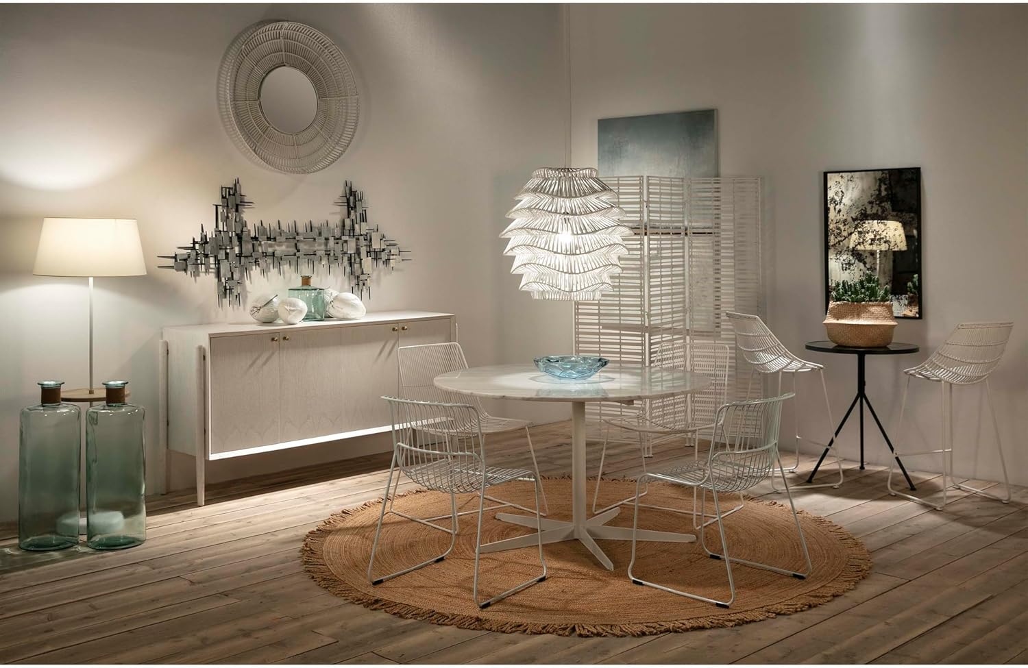 Mesa Auxiliary 60 x 60 x 78 Espejo ENVEJECIDO/Metal