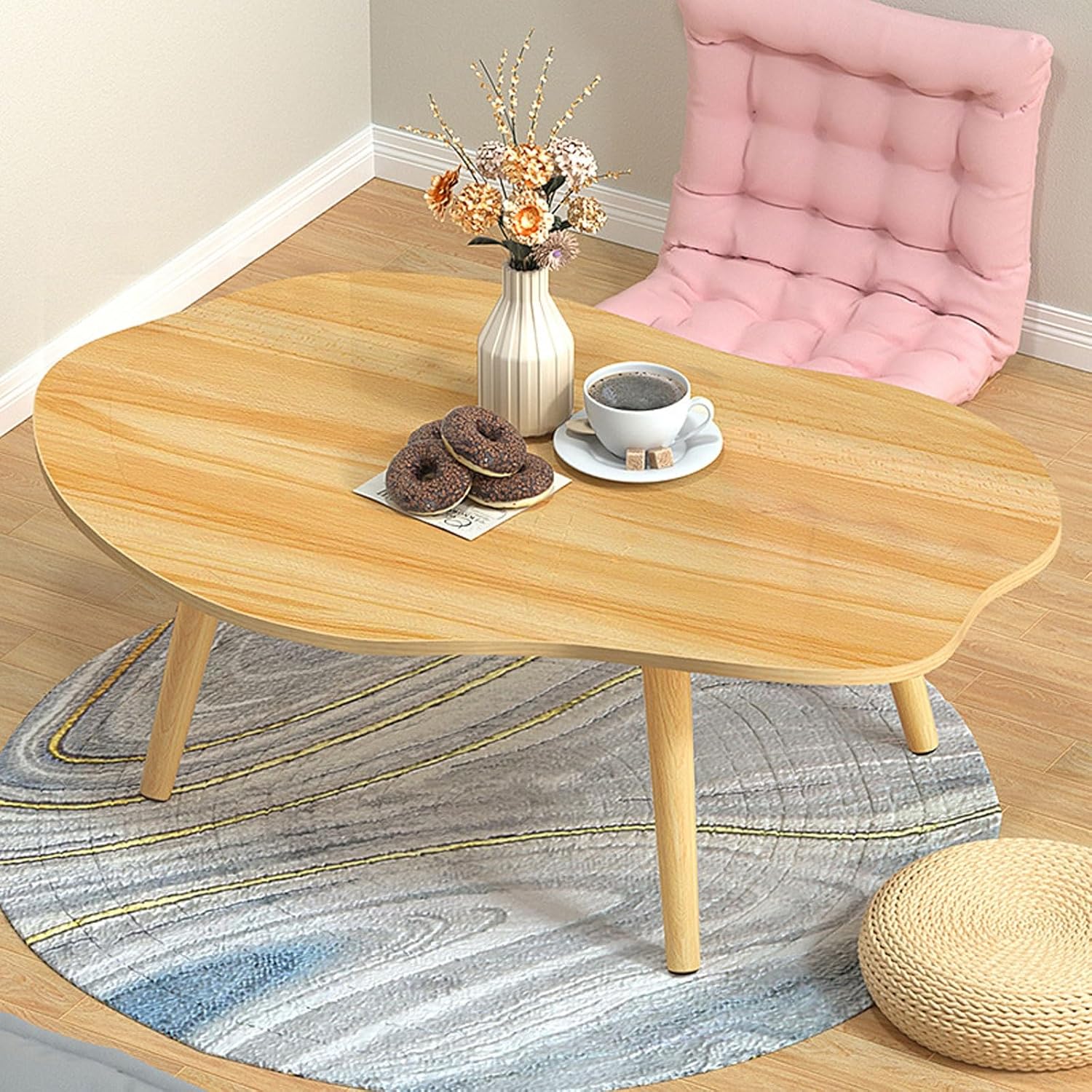 Floating Cloud Coffee Table Walnut 80 cm