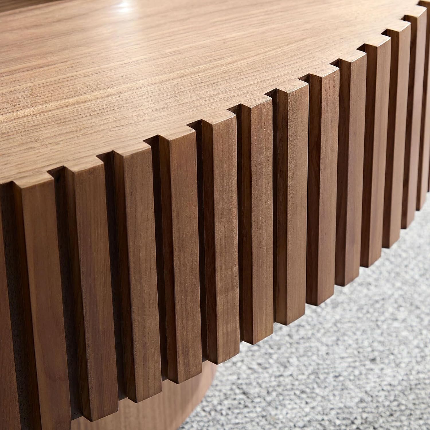 Oval Walnut Coffee Table 43.7in