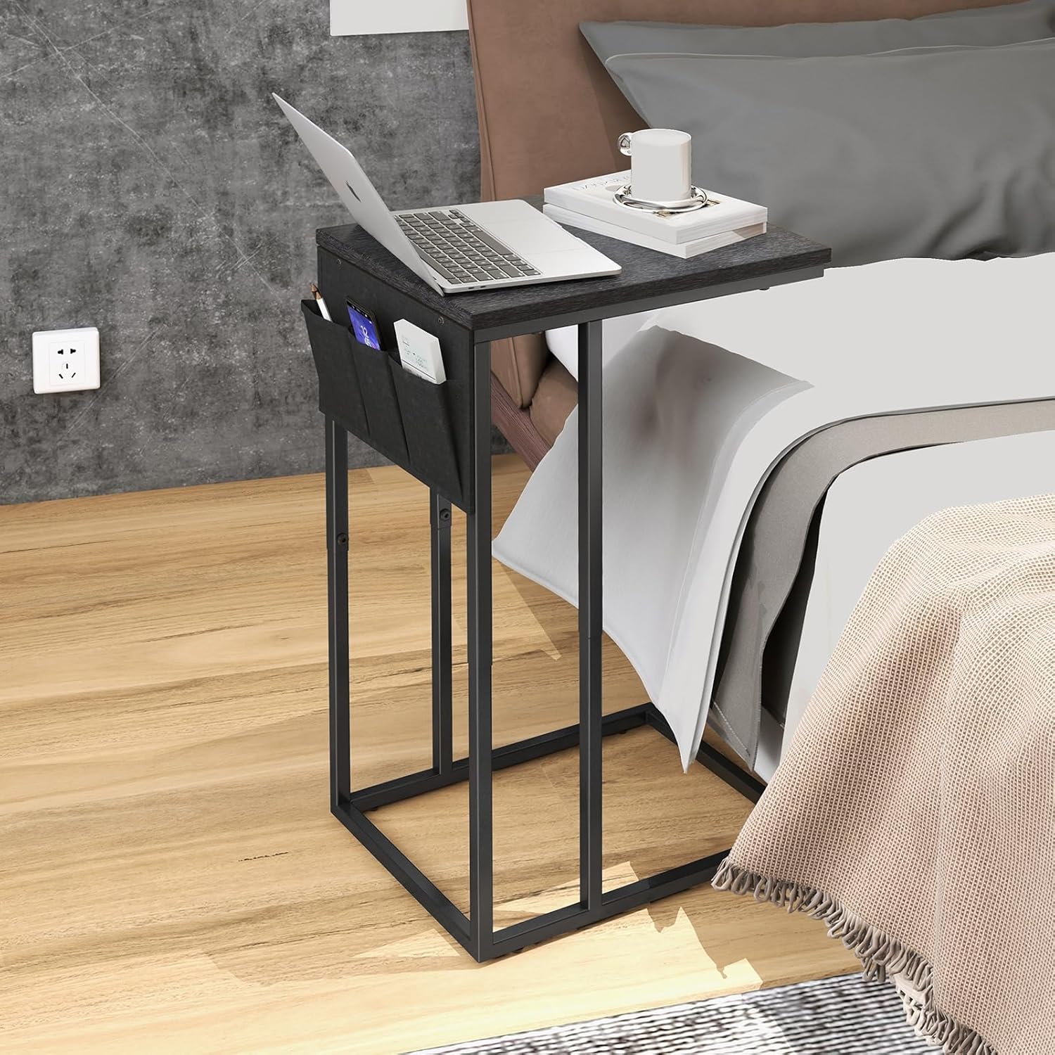 Livofloral C-Shape Side Tables Set 40×30×64 cm