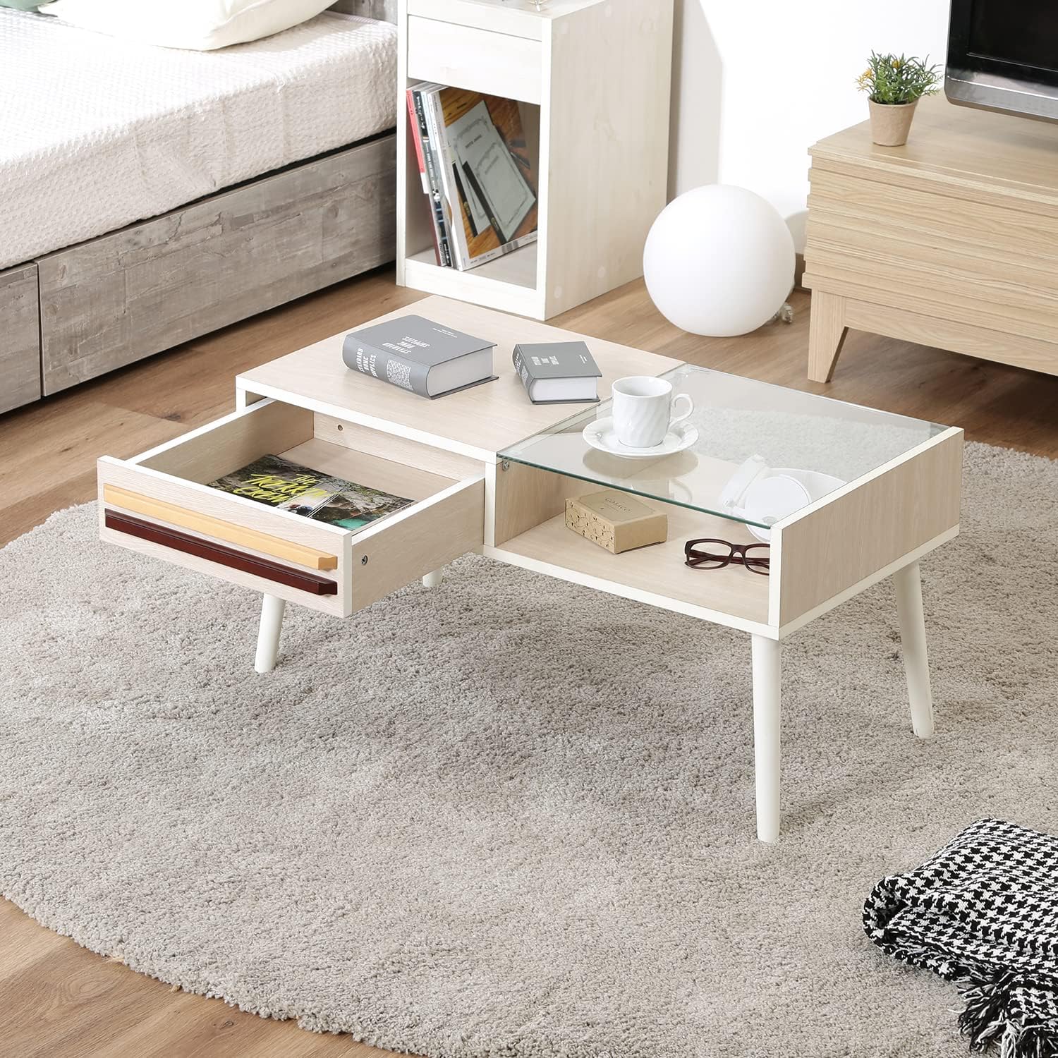 Fuji trade living room table Oslo HH-8040PG WHW 10033