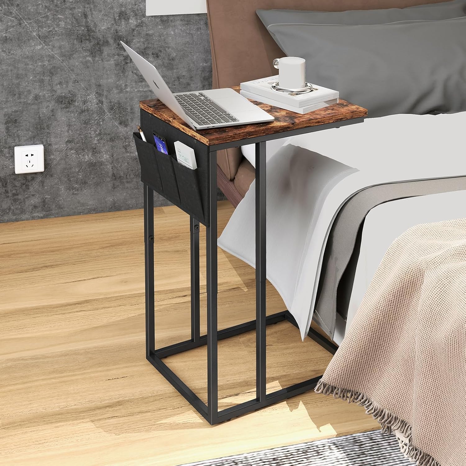 Livofloral C-Shape Side Tables Set 40×30×64 cm