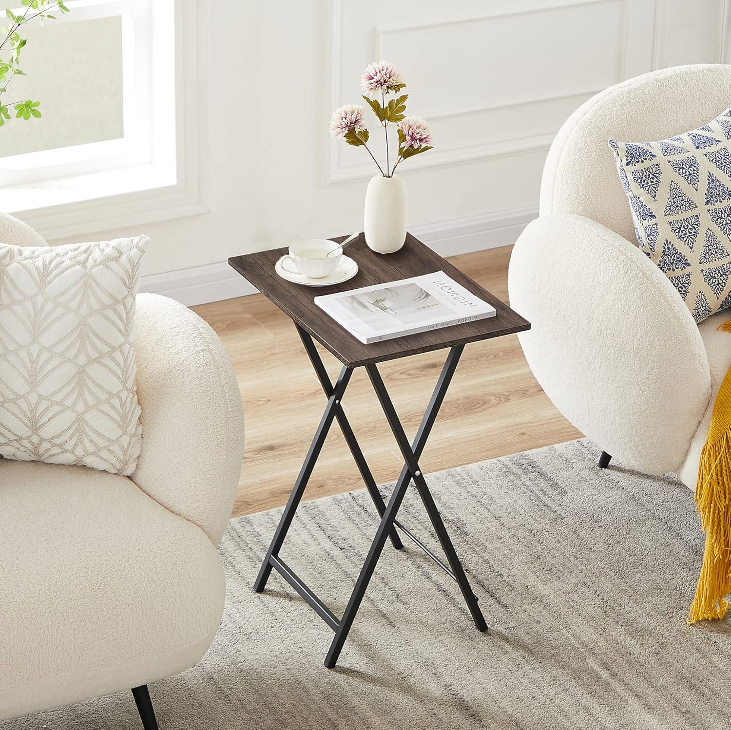 VECELO TV Tray Set of 2 48×38×75 cm